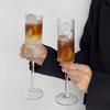 Striped Wine Cup Transparent Champagne Cup Drinkware Drink Cup  Drink