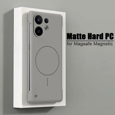 Rėmelio neturintis magnetinis dėklas, skirtas OPPO K13 Turbo Magsafe belaidžiam įkrovimui, matinė itin plona kieta galinė nugarėlė, skirta OPPO K13 Turbo Pro