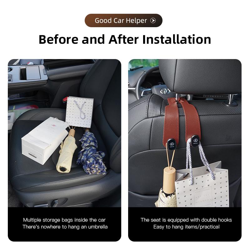 XBE2 Car Seat Backrest Rubber Hook Storage Tools Accessories For Lexus F SPORT ES RX NX LS UX LM LX GX LC RZ IS CT GS RC/Car keychain