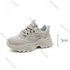 Fashion Spring and Autumn Versatile Sneakers for Women Casual Thick Bottom Vulcanize Shoes Lace Up Mesh Height Increase Women's Shoes
