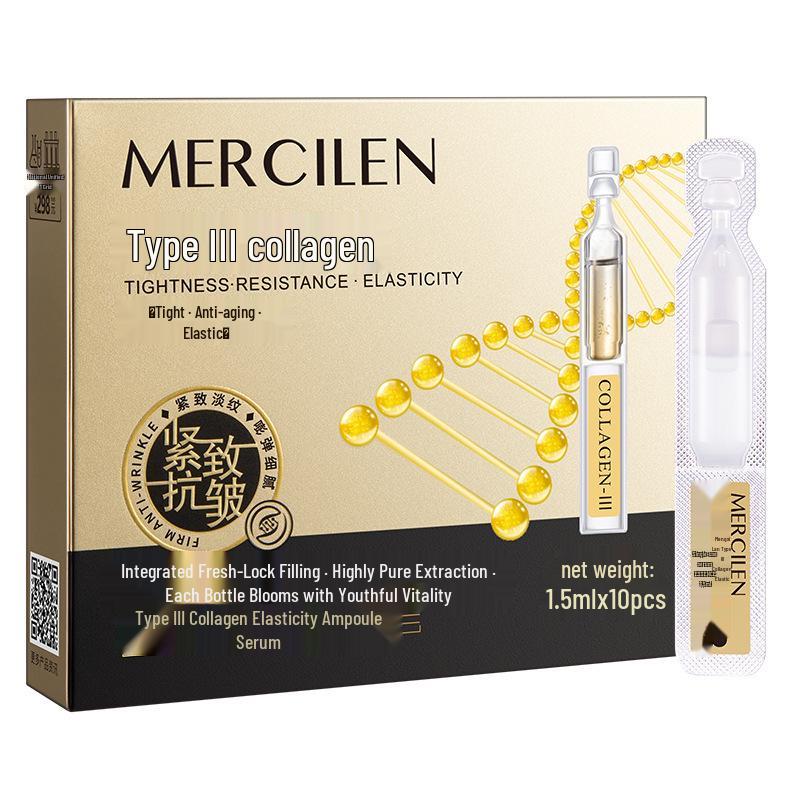 Mengxi Lan Kollagen aufpolsternde Ampulle: Straffendes, Anti-Falten, Feine Linien reduzierendes, Feuchtigkeitsspendendes Serum