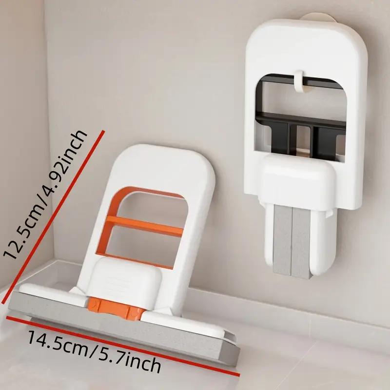 1PCS Foldable Hands-free Indoor Dual-use Small Cotton Mop for Tabletop Cleaning, Wet and Dry Handheld Folding Lazy Mop