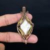 Biwa Pearl 999 Copper Wire Wrapped Pendant, Handmade Gemstone Pendant Jewelry, Gifts For Wife Brand New Pendant