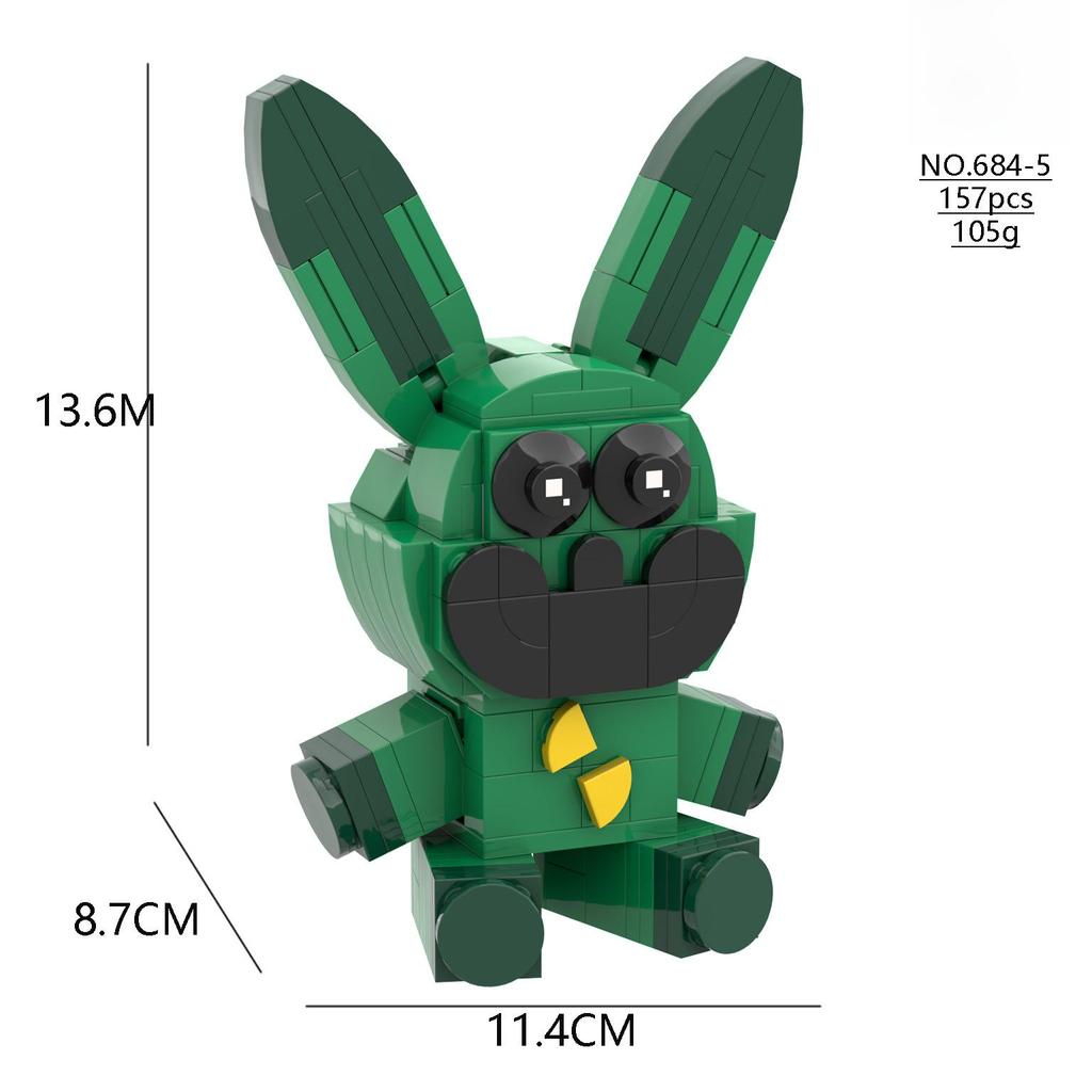 Poppy3 Smiling Critters: Sleepy Cat Building Blocks