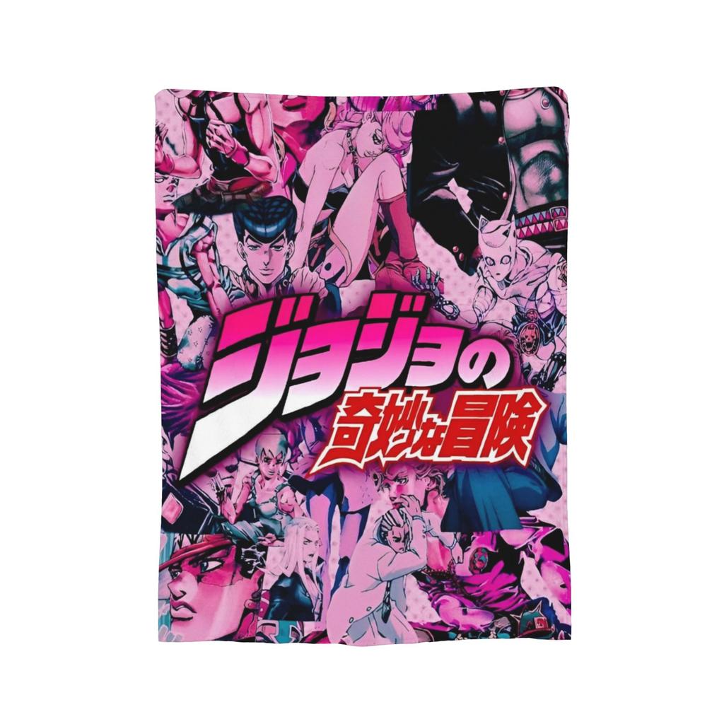 JoJos Bizarre Adventure japan Anime  Merch Blanket Warm Cozy Fluffy  Throw Blankets for Couch Multi-size Throws And Blankets