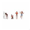4 Pieces 1:64 Car Wash Girl Set Collectible for Display Case, Collectors