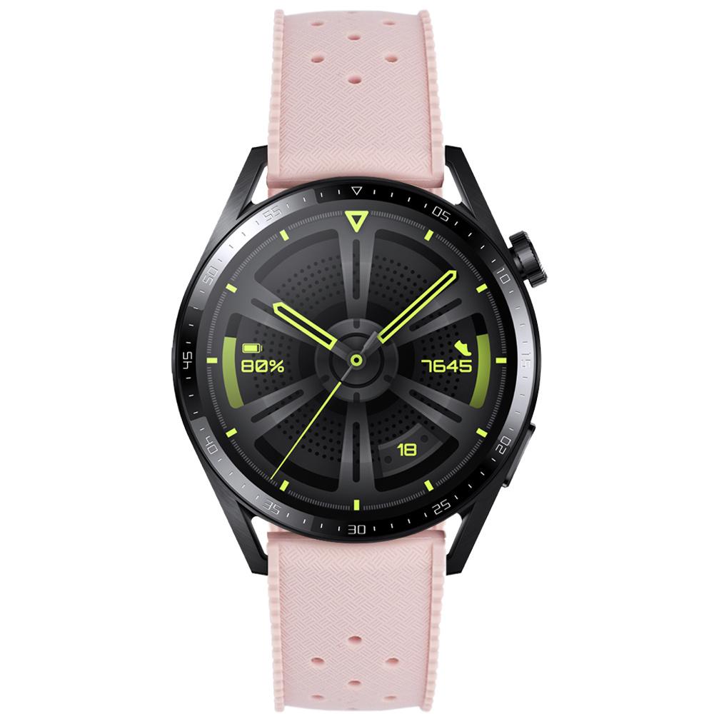 ERBORD Universal Silicone Strap 22mm, Tropic, Pink/Black Buckle