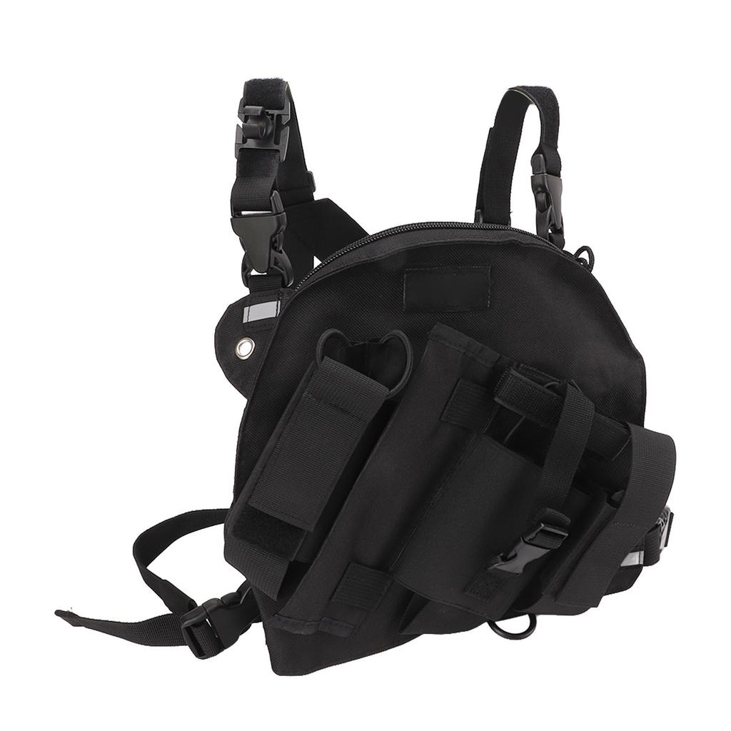 Radio Chest Harness Large Store Space Oxford Cloth Adjustable Chest Bag Universal for 2 Way Radio