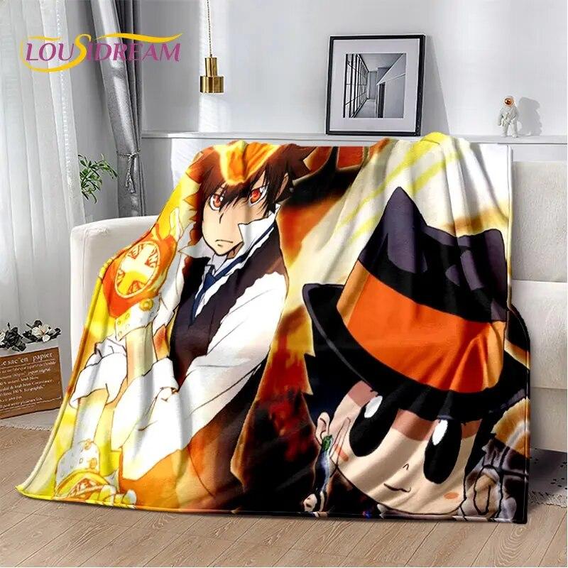 Anime Teachers Hitman Reborn Soft Plush Blanket,Flannel Blanket Throw Blanket for Living Room Bedroom Bed Sofa Picnic Cover Kids