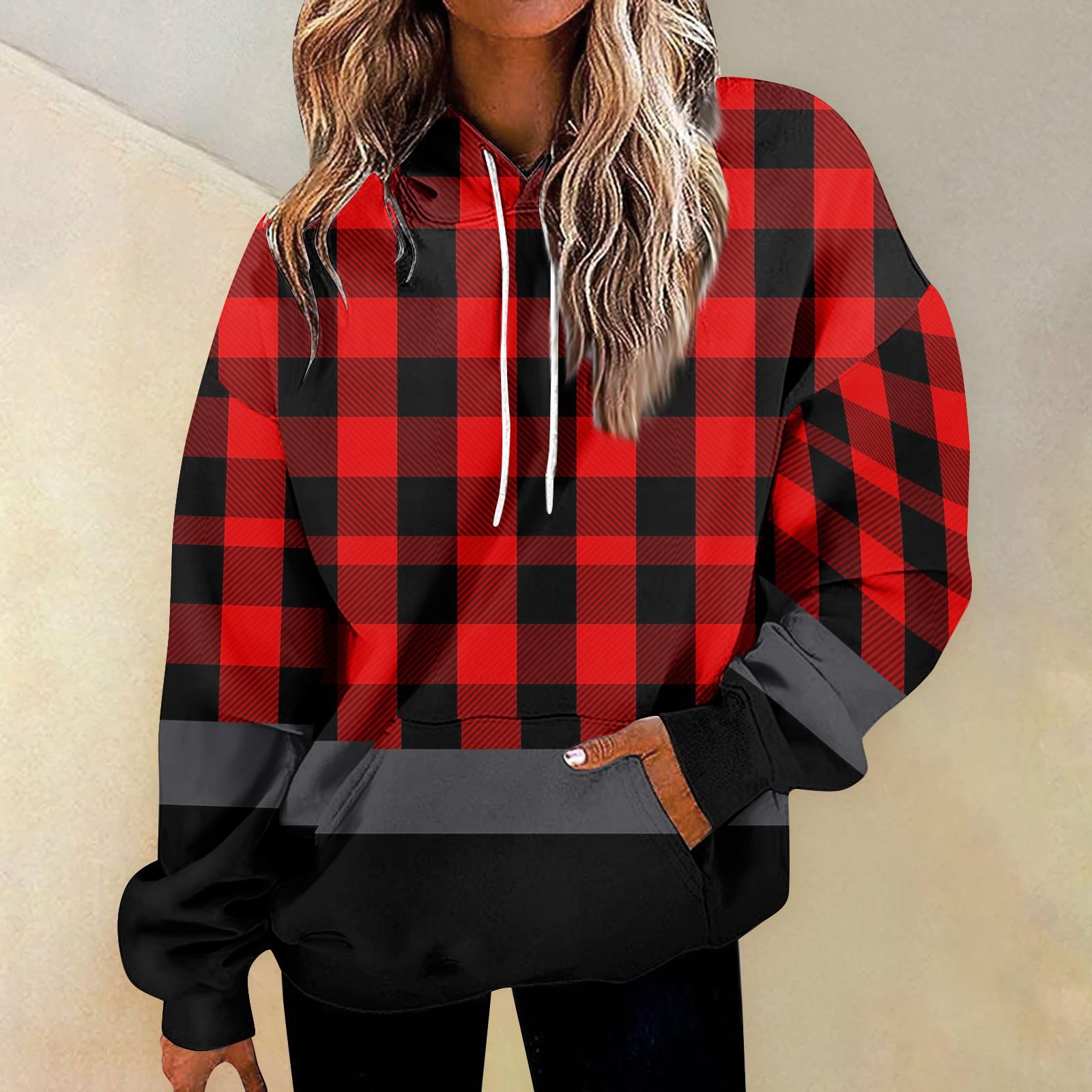 

Женская мода повседневная универсальная повседневная толстовка с рисунком повседневная толстовка с длинным рукавом с принтом XL красный