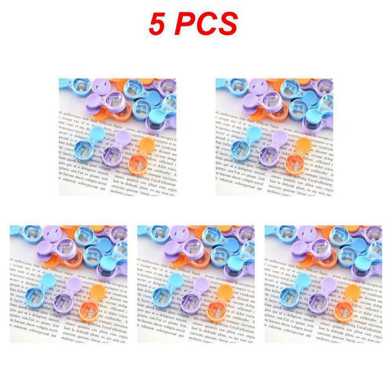 1~10pcs Double-hole Pencil Sharpener Candy Colored Pencil Sharpener Students Spherical Automatic Pencil Planer School Supplies