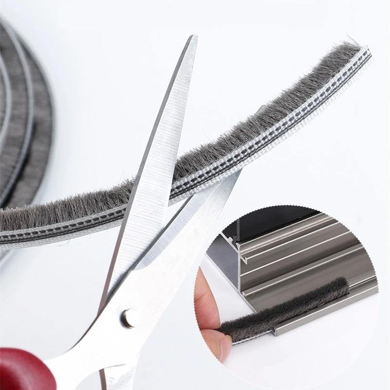 5/1/0.5M Self Adhesive Door Window Sealing Strip Soundproof Brush Seal Weather Stripping Mousse Acoustique Foam Filler