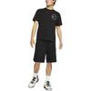 Nike Logo Print Elastic Waist Sport Straight Fit Mid-Rise Casual Shorts Men Bottoms Black AJ3915-010
