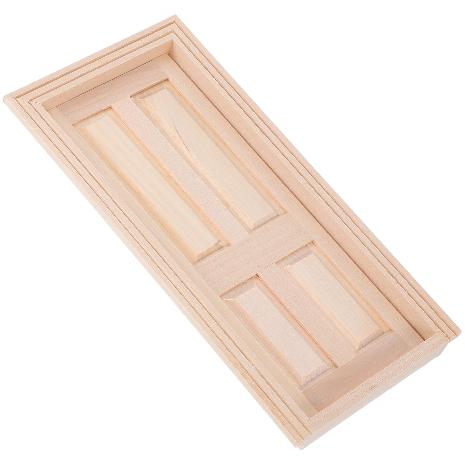 

Miniature Dollhouse Furniture Set Solid Wood Blank Four Grid Door Exquisite Indoor Decoration Building Material 18.00X9.20X1.20CM хаки