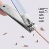 Gradient Large Nail Clipper Set with PU Leather Case - Portable Manicure Tool