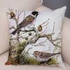 Ful Fo Bird Squirrel Cushion  for Kid Room Sofa Home Decor Cartoon Animal Pillow Case Soft Plush Pillowcase ,