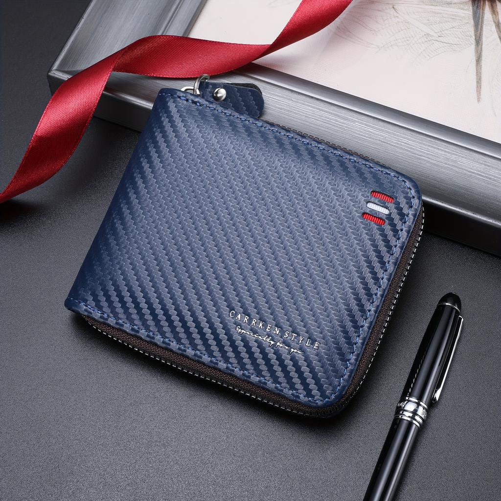 Men's Wallet, Fashionable Multifunctional Zippered Contrast-color Cardholder, Versatile Multi-card Slot Card Case