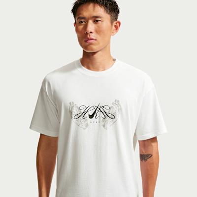 Nike Sportswear T Shirts Men s White Crew Neck Moderate S