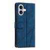 For iPhone 17 Case Imprinted Lines PU Leather Splicing Wallet Phone Cover