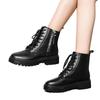 Fashion New Exquisite Women's Boots British Style Versatile Black Fashion Modern Boots Short Tube Leather Face Trendy Casual Boots