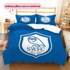 Sheffield Wednesday F.C Pattern Bedding Quilt Set  Home Decoration  Gift (1 * Duvet Cover + 2 * Pillowcase  Without Core)