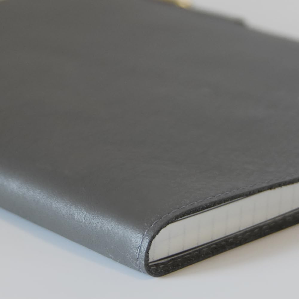A5 size notebook cover with pen holder not (notebook included) (gray)