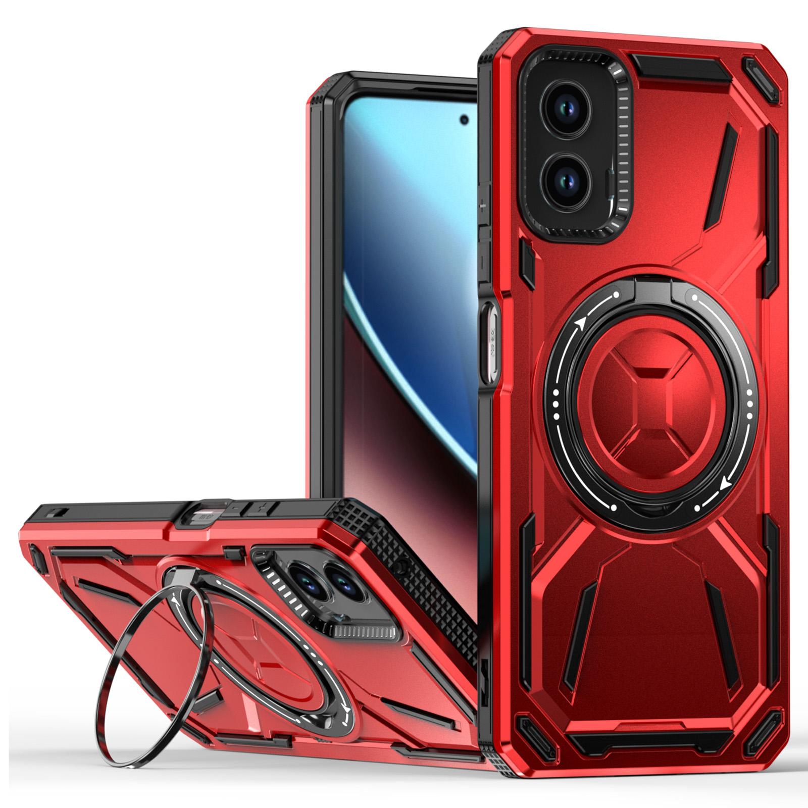 

For Motorola Moto G 5G (2024) Case Compatible with MagSafe Kickstand Phone Cover Red