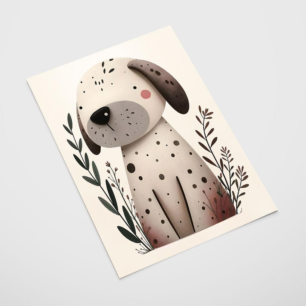 Plakat plakaty dla dzieci pies ilustracja