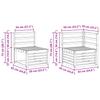 Corner Sofa Set 6 Pcs Natural Solid Acacia Wood