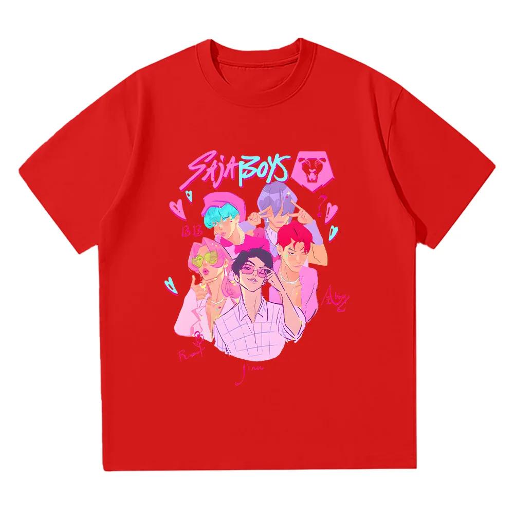 Saja Boys Boy Band T Shirt Kpop Demonkpop Demon Hunters Inspired Movie Tees Unisex High Quality T-shirts Fashion Clothing