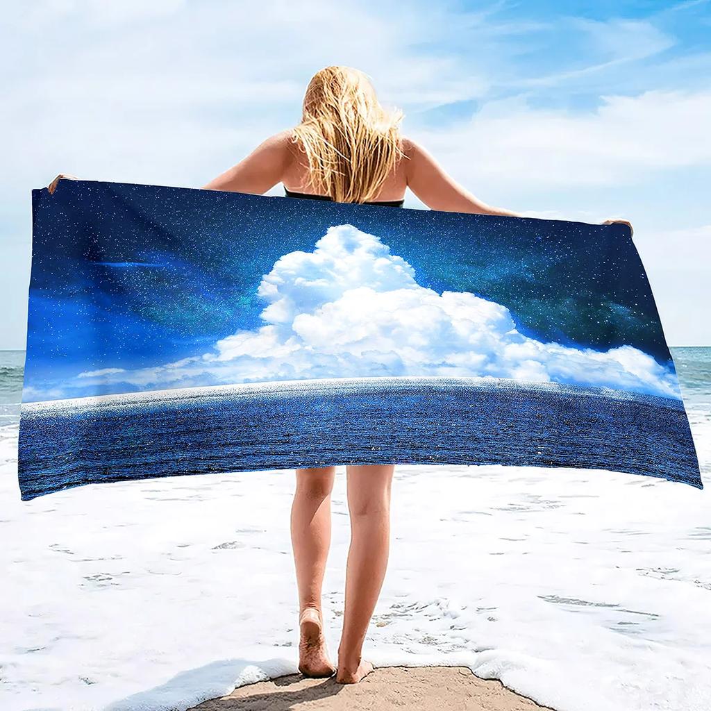 Beach Ocean Microfiber Beach Towels Quick Drying Towel,Retro Tropical Summer Absorbent Sand Free Sandless Swim Pool Beach Towel
