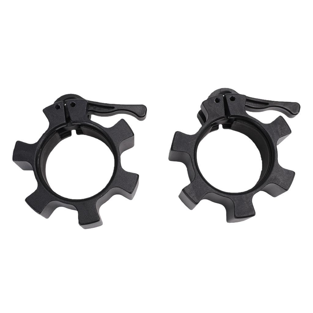 Barbell Collars Aluminum Weightlifting Clips Quick Locking Unlocking Secure for Workout Fitness Training EG0006 6 Prong