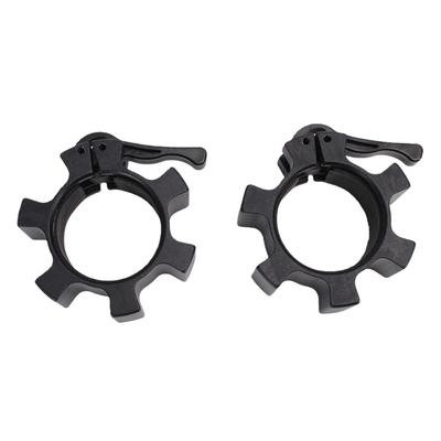 Barbell Collars Aluminum Weightlifting Clips Quick Locking Unlocking Secure for Workout Fitness Training EG0006 6 Prong