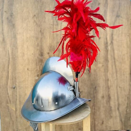 Morion Spanischer Helm, tragbarer Kostüm-Kesselhut-Helm, LARP-Kostüm-Kollektion, Halloween-Geschenk, Weihnachtsgeschenk, Geschenk für Ehemann