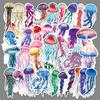 50 Colorful Jellyfish & Cute Animal Stickers for Kids - Waterproof for Journals, Phone Cases & Luggage