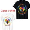 Funny Colored Heart-shaped Letters Print Men's T-Shirts Summer Fashion Street Outdoor Casual T-shirt Tops for Men's and Women's Tees Top