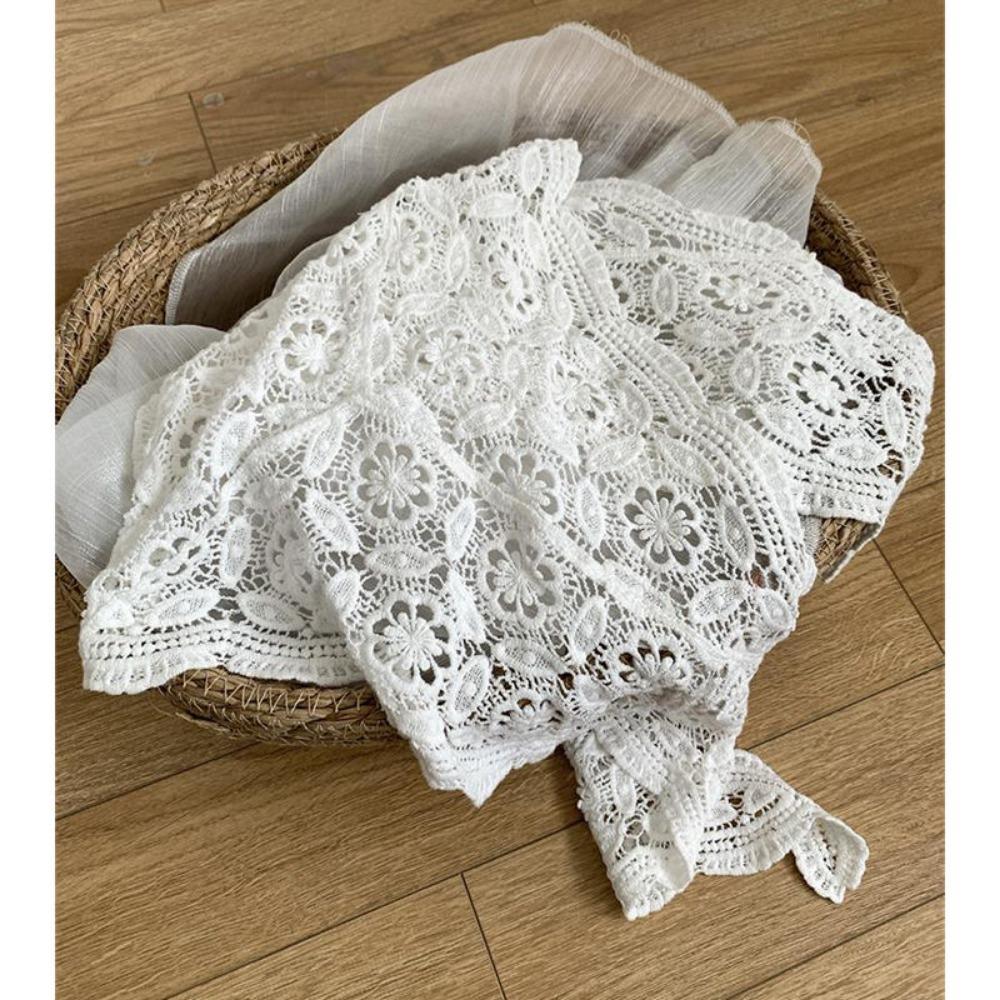 Crochet Lace Layering Scarf | Textured Skirt Overlay | Spring Summer Accessory