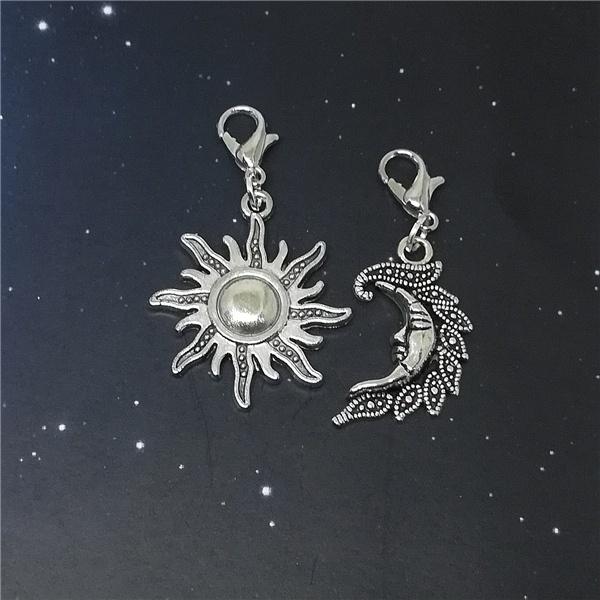 

2 шт. Подвеска «Коготь омара Солнца и Луны» для браслетов и ожерелья, подвеска с зажимом, подвеска для кошелька