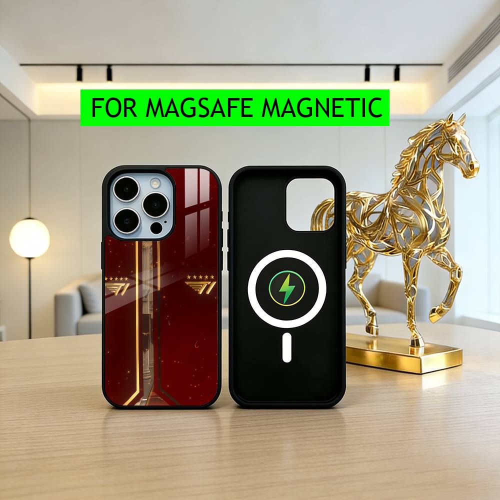 Cool T1 Korean eSports design Phone Case For iPhone17,16,15,14,13,12,11 Plus,Pro Magnetic For Magsafe Wireless Charging