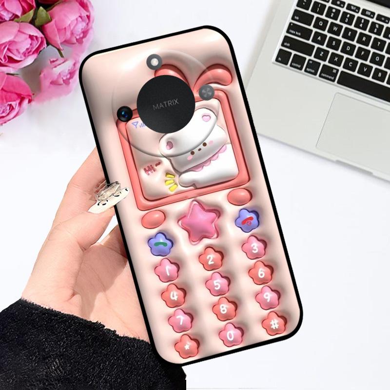 Case For Honor X9c Smart 5G Soft Silicone TPU Phone Cover For Huawei Honor X60 Protective Fundas Bumper Cartoon Color Painted