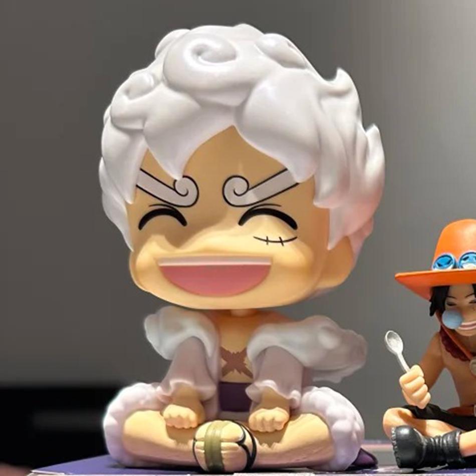 9.5cm ONE PIECE Anime Figure Look Up Gear 5 Monkey D. Luffy Action Figure Q Version Luffy Figurine PVC Collection Model Doll Toy
