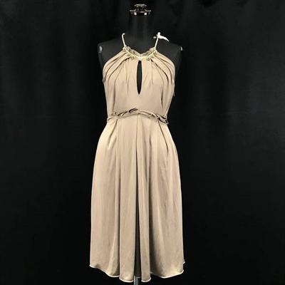 Neu mit Etikett PAULE KA Ärmelloses Knielanges Glockenkleid/Größe 36/S/Beige/Formal(GEBRAUCHT)