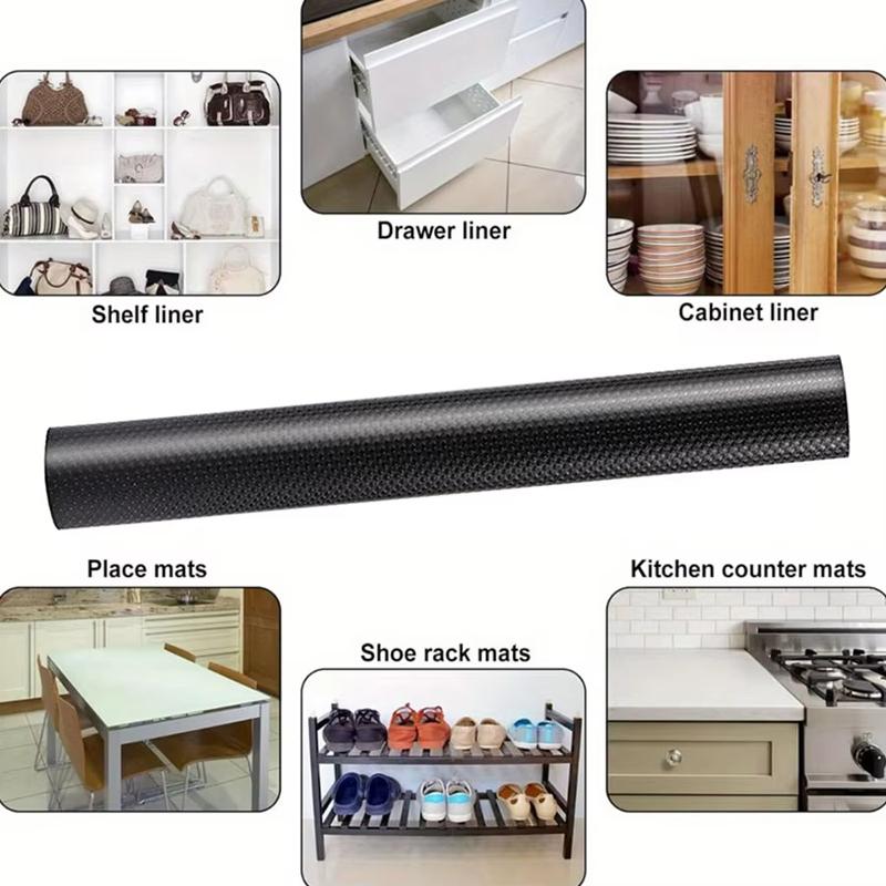 Multi-Purpose Reusable Drawer Liners - Washable Non-Slip Shelf Liners for Kitchen Cabinets, Refrigerators, Countertops & Shelves