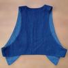Used Handmade Indigo Dyed Judo Uniform Remake Vest Gilet Unisex Indigo