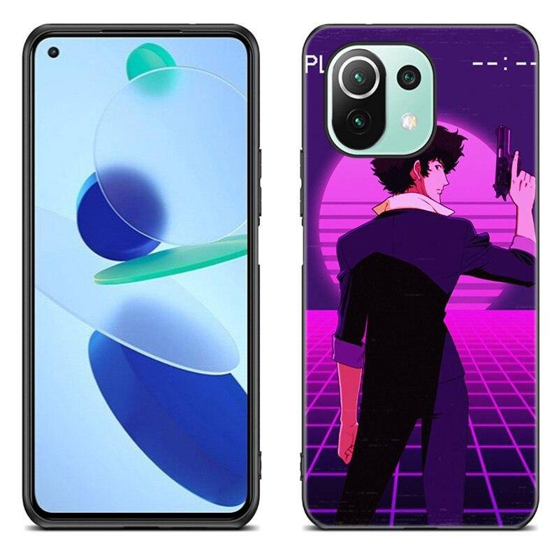 Carcasa de telefon Space Cowboy Bebop pentru Xiaomi Mi 11 Lite NE 11i 10T 11T Pro A2 A3 Lite POCO F3 M3 M4 C31 X3 Pro NFC GT Husa neagra