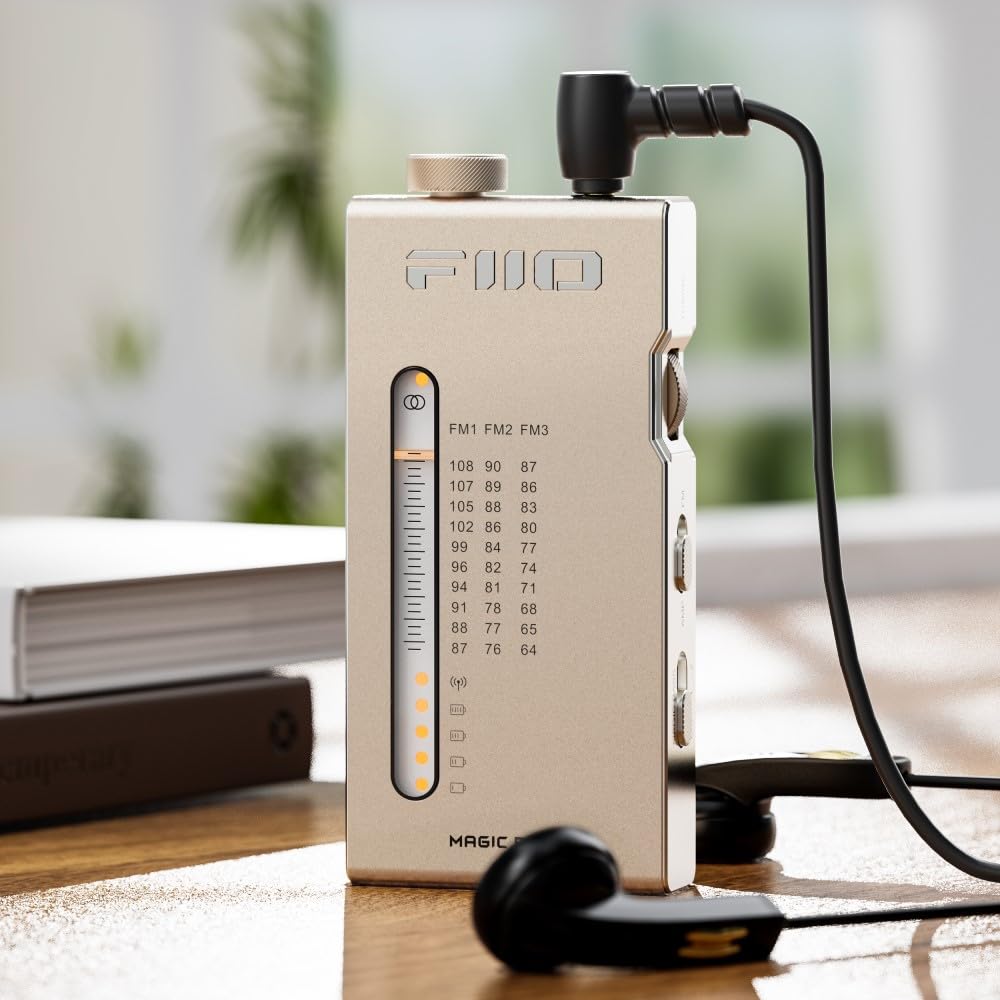 FIIO RR11 FIO-RR11 [Livrat de la un Retailer Japonez Autorizat, Număr de Serie Inclus] Amplificator Radio FM Portabil (Aur)