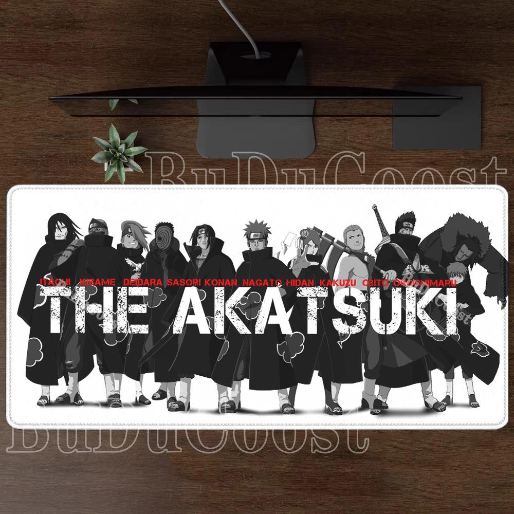HD Printing Aakatsuki Naruto Mouse Pad Gaming Office Accessories Computer Keyboard Anime Non-slip Desk Mat Overlock XXL Mousepad