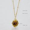2025 High-End Retro Maillard Tiger's Eye Pendant Necklace - Women's Titanium Steel Clavicle Chain