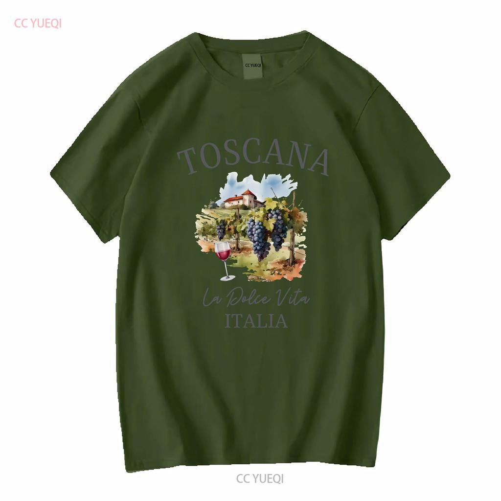 Toscana T Shirt Tuscany Italian Vineyards Souvenir Trip Firenze Siena Florence Vacation long or short sleeves vintage Washed