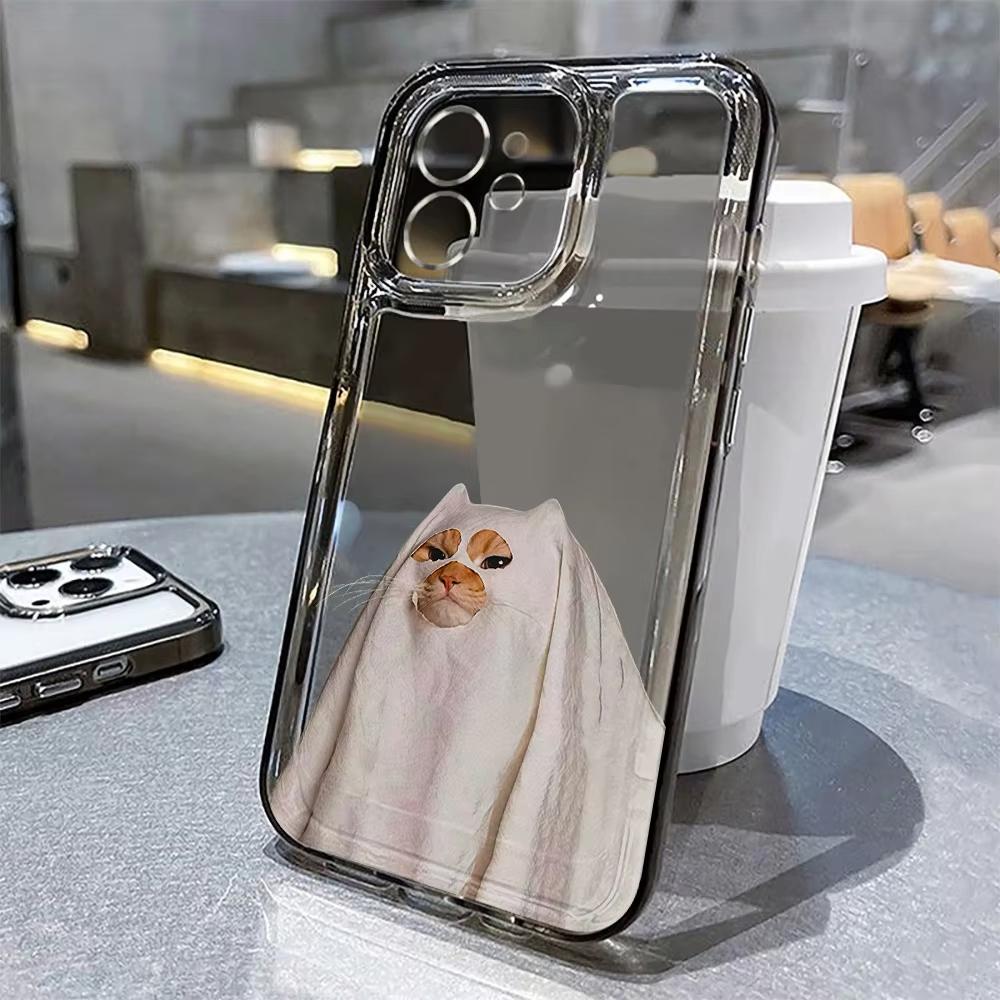 Cartoon Animal Cute Cat Phone Case For iPhone 17 Pro Max Case iPhone 13 11 12 14 15 16 Pro Max XR 7 8 Plus SE Soft Clear Cover